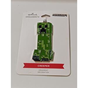 Hallmark • Minecraft Creeper • Christmas Tree Flat Metal Ornament • NEW